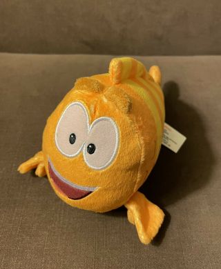 Nickelodeon￼ Bubble Guppies Mr.  Grouper Plush Orange Fish Doll Just Play 8 "