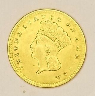 1856 $1.  00 U.  S.  Gold Indian Princess Head Coin Extremely Fine Plus (s&h)