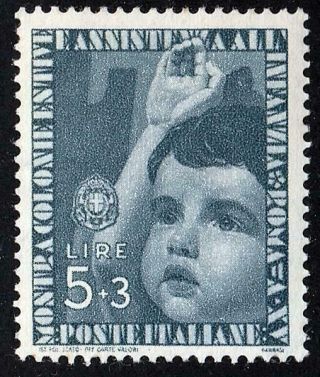 Italy 1937 Child Welfare (key Value) Sc 376 Mnh Cv$115.  00