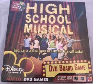 High School Musical Dvd Board Game By Mattel And The Disney Channel 2006