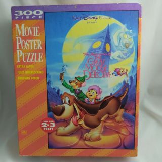 Rare Disney The Great Mouse Detective Movie Poster 300 Piece Jigsaw Puzzle Vtg