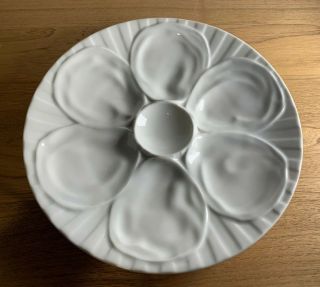 Pillivuyt Porcelain 9” Oyster Plate Made In France -