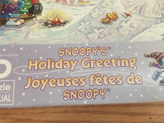 Snoopy ' s Holiday Greeting Springbok Hallmark 500 Pc Puzzle 1984 Winter Snow 2