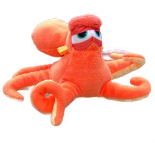 Bandai Finding Dory 6 " Hank The Octopus Plush Orange Squid Disney Nemo Stuffed
