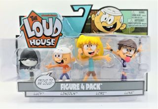 The Loud House Figure 4 Pack Lucy Lincoln Lori Luna Nickelodeon Wicked Cool