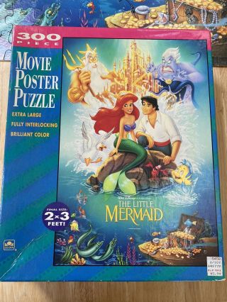 Disney The Little Mermaid Banned Cover 300 Pc 2x3 Puzzle Movie Poster Ariel Nos