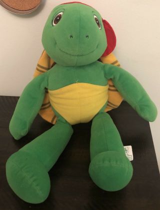 Franklin Turtle Kidpower Nelvana 14 " Stuffed Plush Red Hat 1986