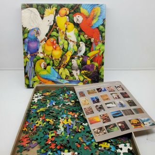 Vintage Hallmark Cards Springbok Jungle Birds 500 Piece Jigsaw Puzzle