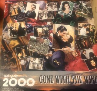 Springbok 2000 Pc Puzzle/ " Gone With The Wind " /34 " X42.  5 "