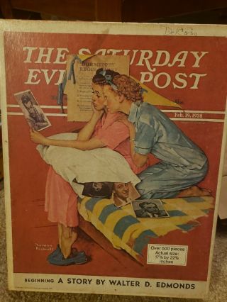 Vintage Norman Rockwell The Saturday Evening Post 500 Puzzle Jigsaw Parker Bros