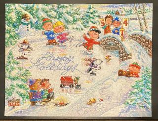 Snoopy ' s Holiday Greeting 500 Piece Puzzle Springbok by Hallmark Complete 2