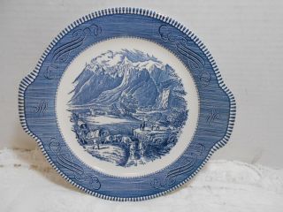 Currier & Ives " The Rocky Mountains " By Royal Porcelain China Serving Platter