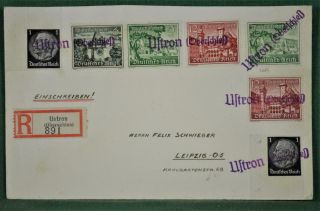Germany Stamp Cover 1940 Registered Ustron (poland) To Leipzig (w10)