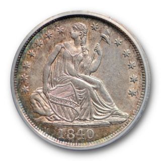 1840 H10c No Drapery Seated Liberty Half Dime Anacs Au 58 About Uncirculated.