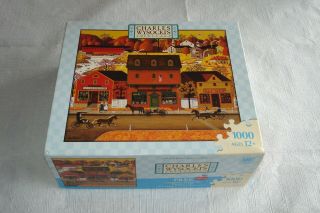 Charles Wysocki " Candlemaker Tobacconist Hat Shop " 1000 Piece Puzzle