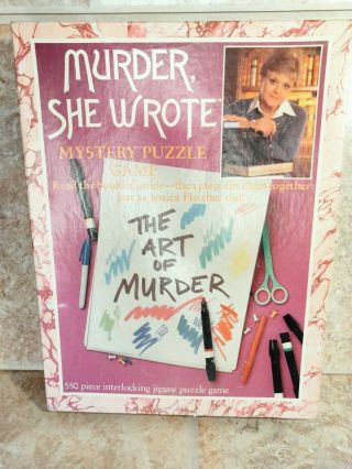 Murder She Wrote Mystery Puzzle Game 550 Piece 1984 18 " X 24 "