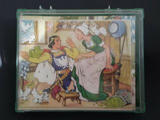 Vintage Fairy Tales Wood Blocks 6 Puzzles Hermann Eichhorn Egglham 8344 Germany