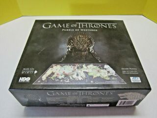 Game Of Thrones Westeros Map 4d Puzzle 1400 Pc W/ Mini Markers & City Models