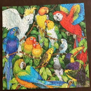 Vintage Hallmark Cards Springbok Jungle Birds 500 Piece Jigsaw Puzzle Complete