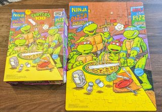 Vintage 1990 Roseart Tmnt Teenage Mutant Ninja Turtles Puzzle Complete 100 Piece