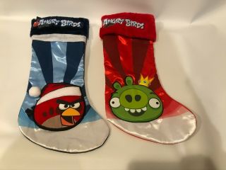 Angry Birds Christmas Stockings Euc