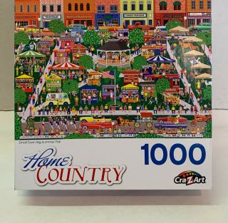 Small Town Big Summer Fair Cra - Z - Art 1000 Pc Jigsaw Puzzle Home Country Frost