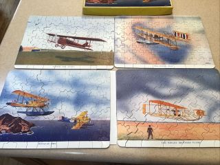 Platt And Munk Puzzles - Set Of 4 Vintage 1941 Famous Airplanes