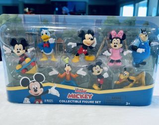 Just Play Disney Junior 8 - Piece Collectible Figure Set Mickey Mouse