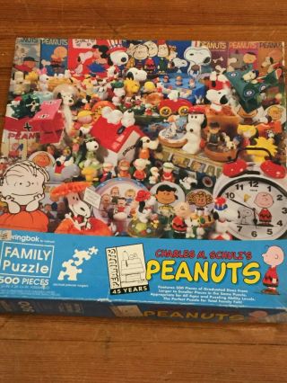 Springbok 500 Piece " Peanuts 45 Years " Family Jigsaw Puzzle