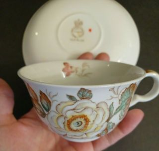 Antique John Maddock & Sons Old Rose Transferware England Tea Cup And Saucer.
