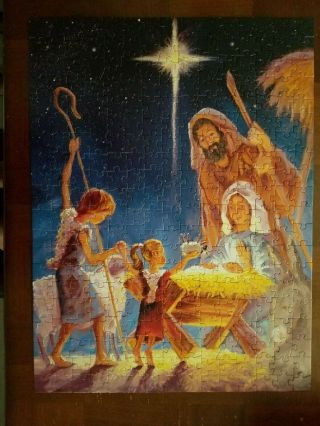 Sunsout 300 Pc Jigsaw Puzzle The Gift Is In The Giving Nativity Scene Complete