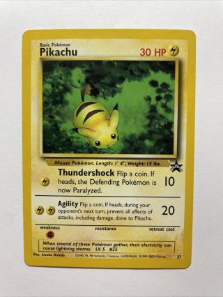 Pikachu 27 Black Star Promo Rare Pokemon Card 2000 Near