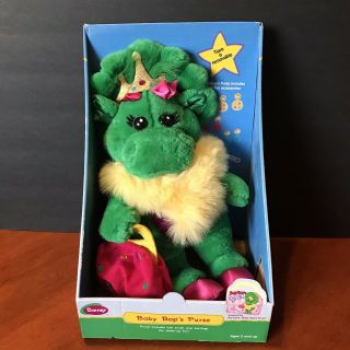 Nos Baby Bop’s Purse Plush 2000 Lyons Barney Stuffed Animal Toy Dinosaur Vtg