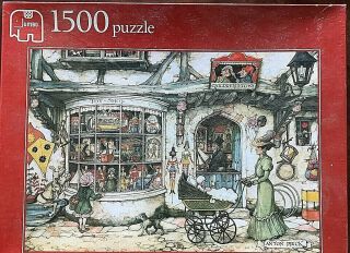 " The Toy Shop " Comp1500pc Anton Pieck Puzzle Bustled Woman Carriage Stucco Girl