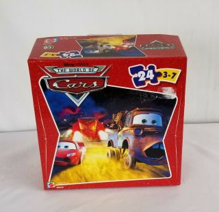Disney Pixar The World Of Cars 24 Piece Puzzle By Mattel