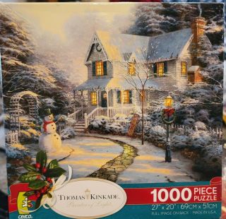Thomas Kinkade 1000 Piece Puzzle " The Night Before Christmas "