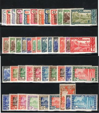 French Guiana 109 - 151,  170c - E Mh No 133,  137.  Scott: $47.  63 French Colonies