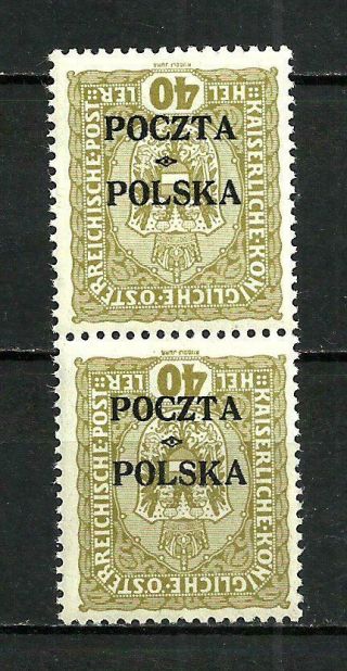 Poland 1919 Krakau Mnh 40 Heller,  Signed
