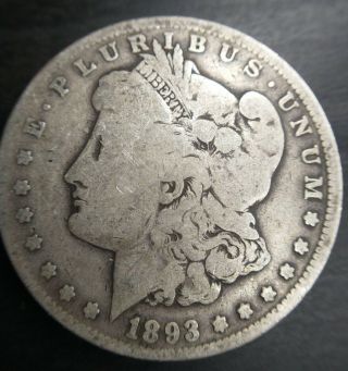 1893 P Morgan Silver Dollar Low Mintage 378k Key Date Cheapest On Ebay