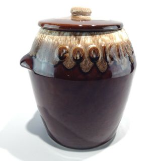 Vintage Mccoy Pottery Kathy Kale Brown Drip Cookie Jar - Made In Usa