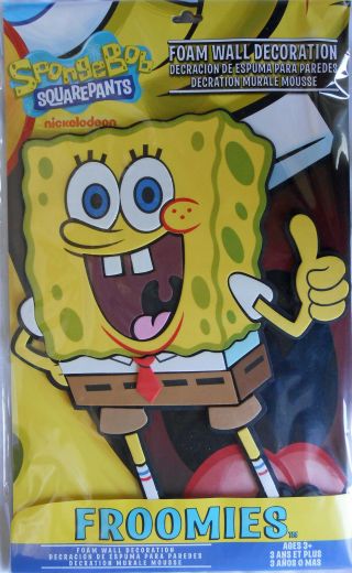 3d Sponge Bob Squarepants Froomies 18.  5 X 11.  25 In - Thumb Up Pose,