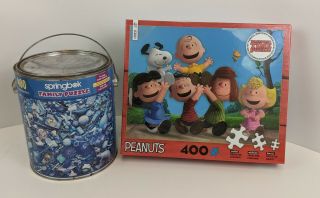 Springbok Paint Can Seek & Find & Ceaco Snoopy 400 Pc Family Puzzle Complete