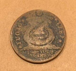 1787 Fugio United States Colonial Copper Coin