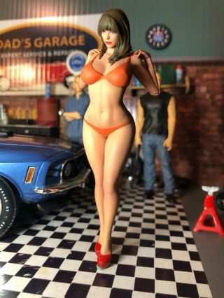 Custom Pro Painted Bikini,  Voluptous,  Sexy Girl Diorama Figure,  Figurine 1:18
