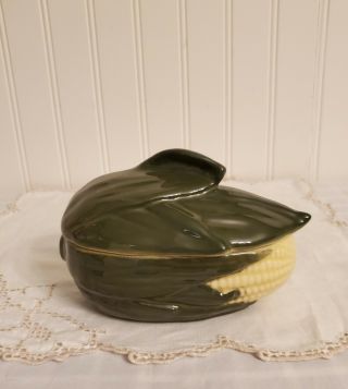 Vtg Shawnee Corn King Small Covered Casserole Dish/ 73 Oven Proof - Made In Usa