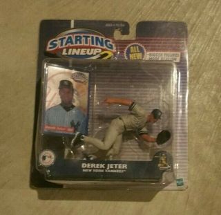 2001 Derek Jeter Starting Lineup 2 York Yankees Baseball Slu Figure,  Card