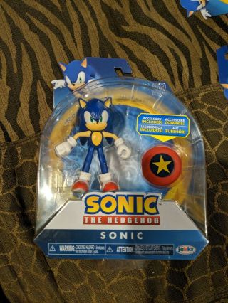 Sonic The Hedgehog Jakks Pacific With Star Spring Action Figure Series 4