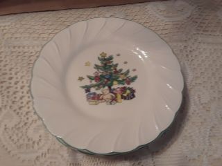 Nikko Happy Holidays Bread And Butter Plates 7” Christmas Tree Japan Set Of 4