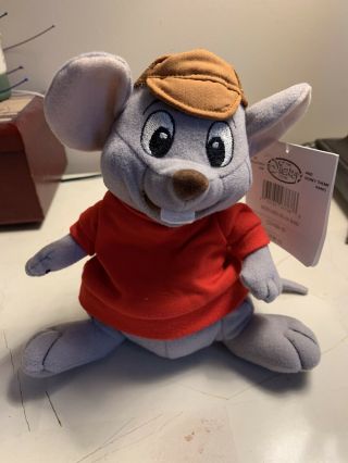 Disney Store The Rescuers Bernard Mouse Bean Bag 7 " Plush Stuffed Toy With Tags