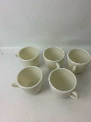 Set of 5 Vintage Corning Ivory White Coffee/Tea Cups Made In USA 2